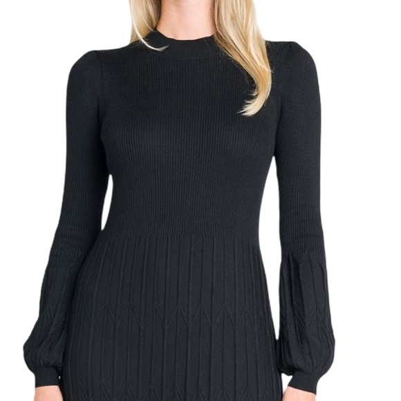 Draper James Long Sleeve Black Knit Sweater Dress NWT Size XXL - Picture 4 of 9